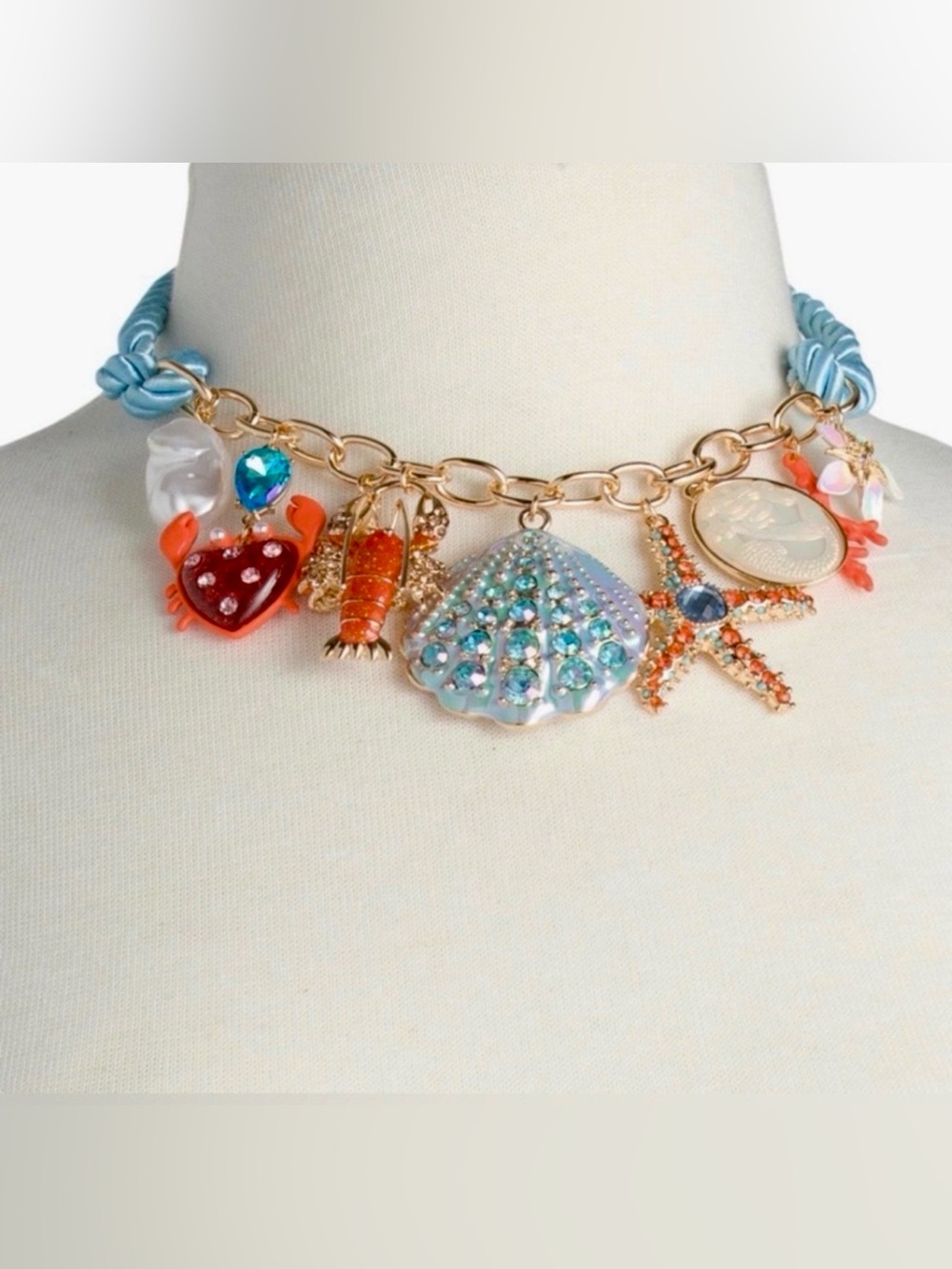 Betsey Johnson Sea Life rope charm necklace - Picture 2 of 3